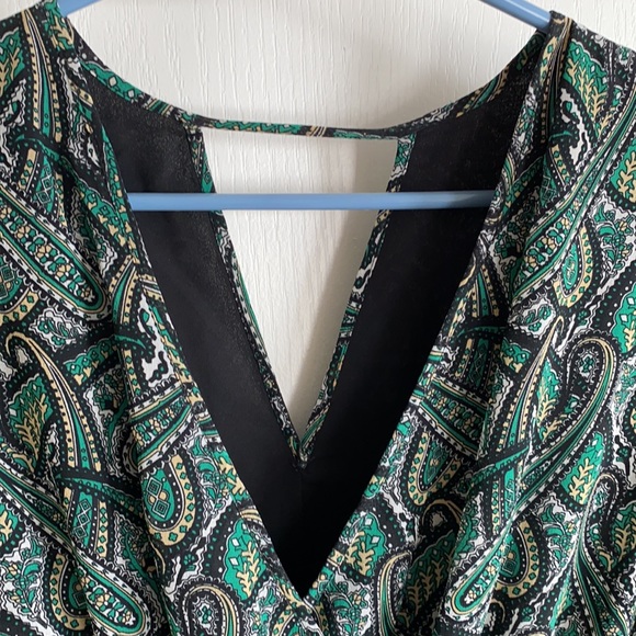 Mango green/black dress - Picture 3 of 6